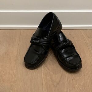 Celine Black Knot Accent Loafers